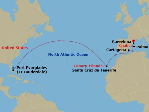 Itinerary map