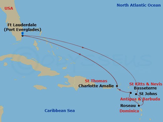 Itinerary map