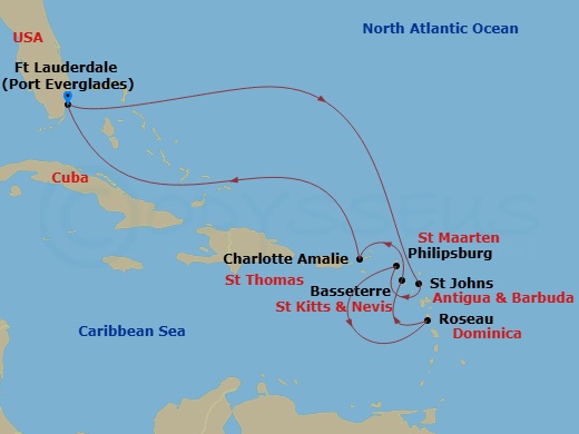 Itinerary map
