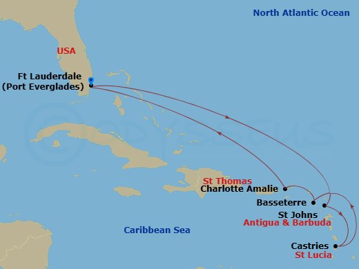 Itinerary map