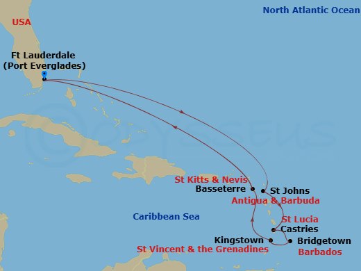 Itinerary map