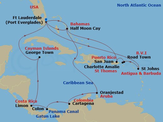 Itinerary map