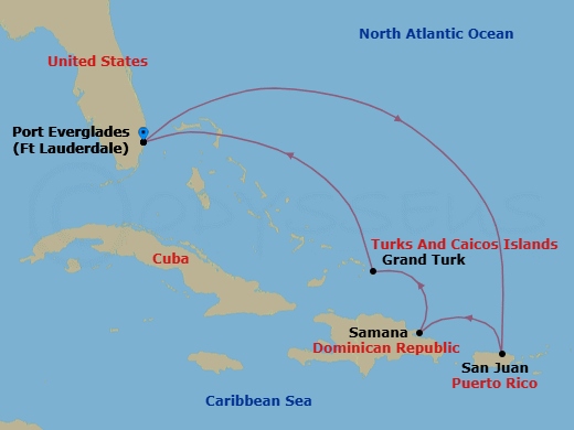 Itinerary map