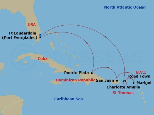 Itinerary map