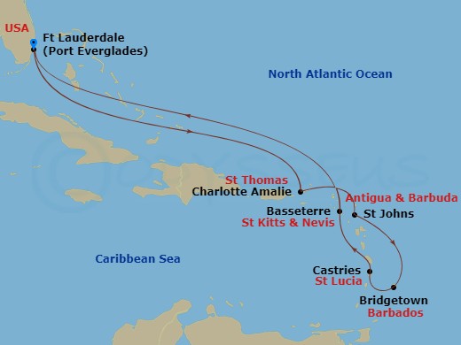 Itinerary map