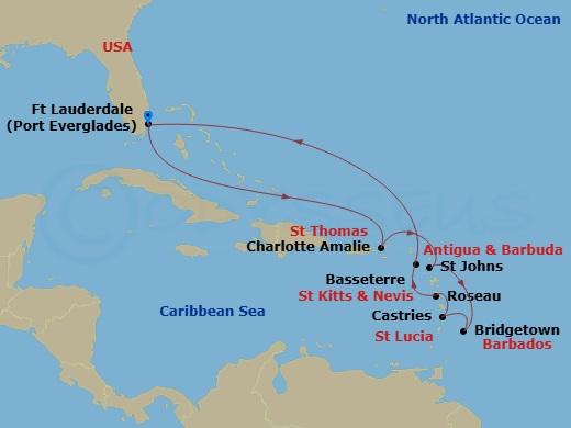 Itinerary map