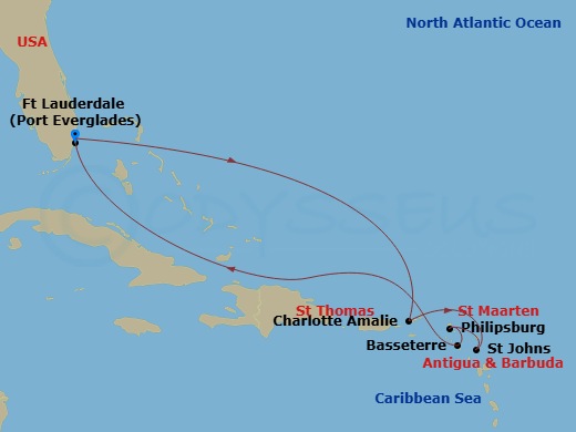 Itinerary map