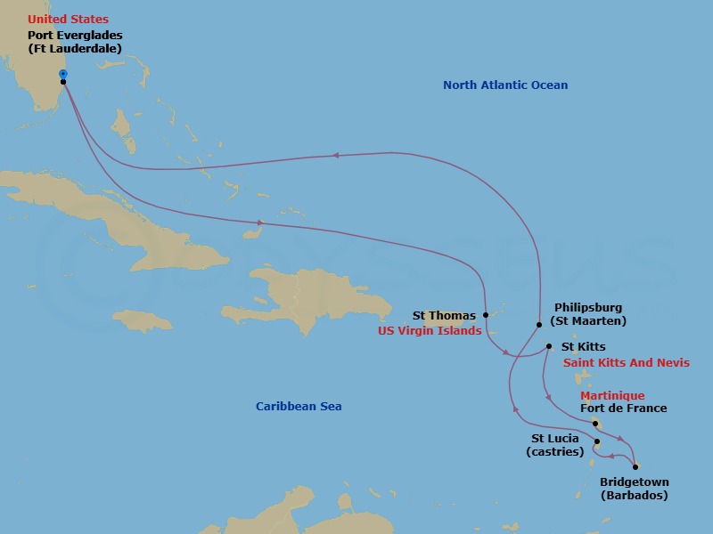 Itinerary map