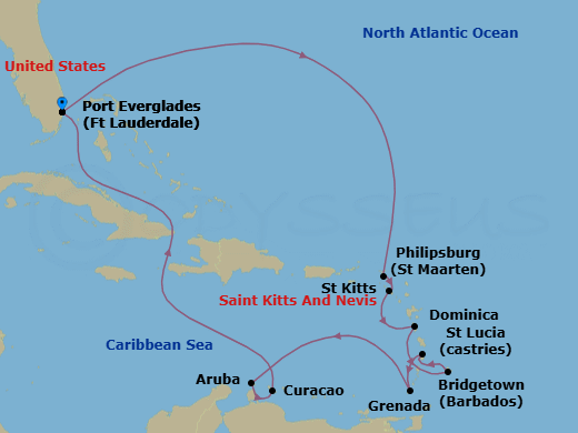 Itinerary map