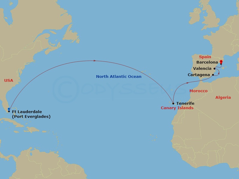Itinerary map