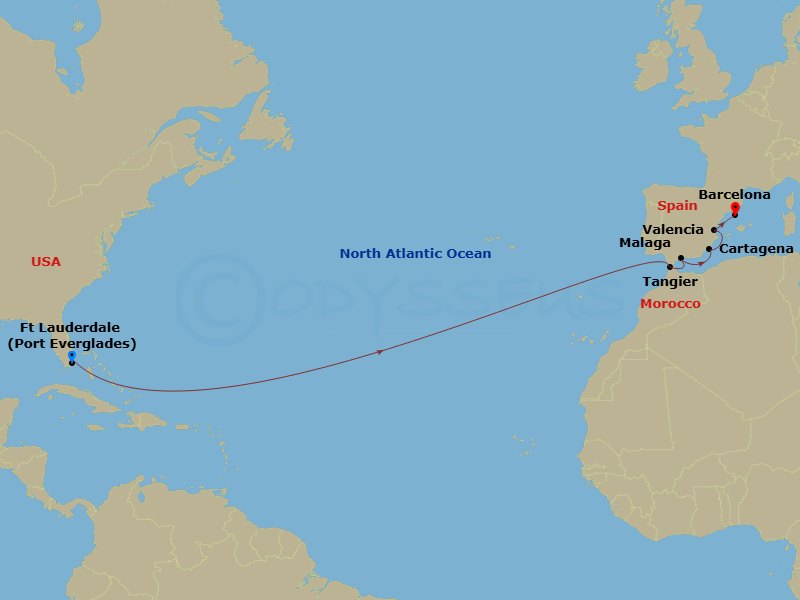 Itinerary map