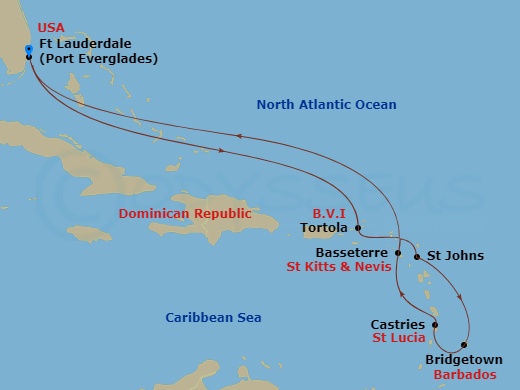 Itinerary map