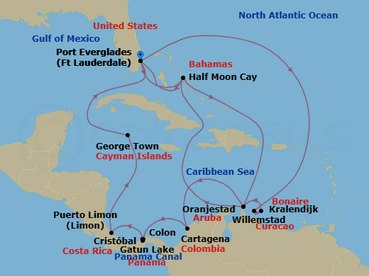 Itinerary map