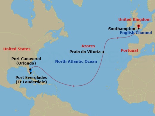 Itinerary map