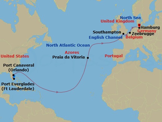 Itinerary map