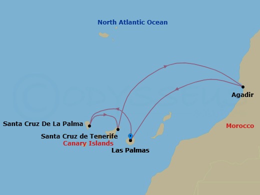 Itinerary map