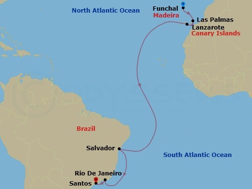 Itinerary map