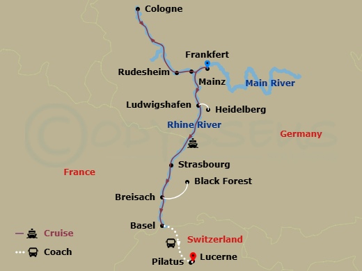 Itinerary map