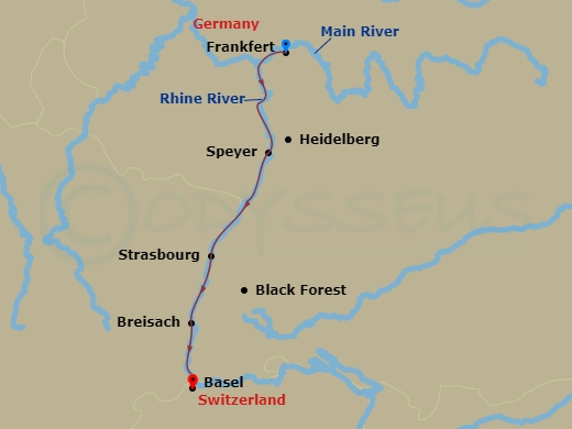 Itinerary map