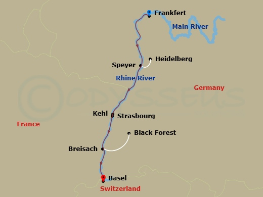 Itinerary map