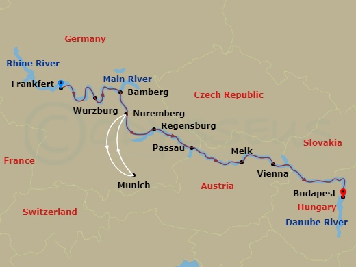 Itinerary map