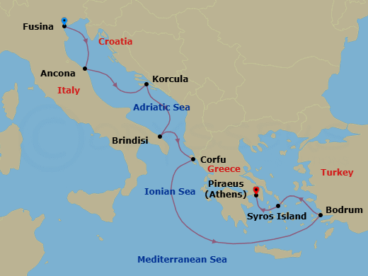Itinerary map
