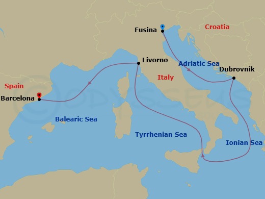 Itinerary map