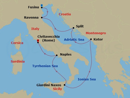 Itinerary map