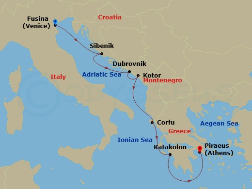Itinerary map