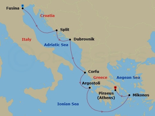 Itinerary map