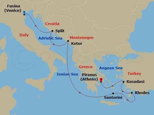 Itinerary map