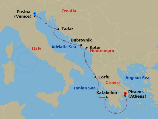 Itinerary map