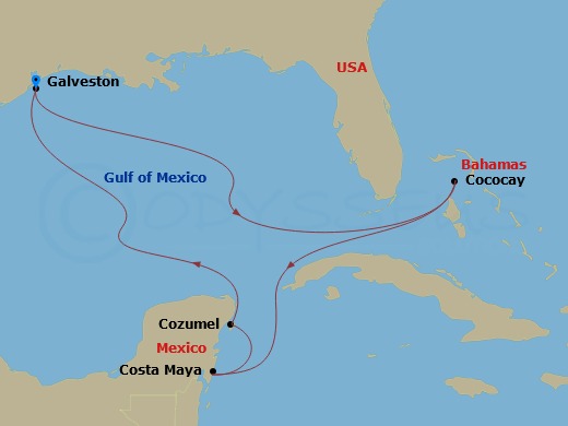 Itinerary map