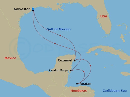 Itinerary map