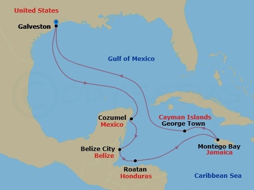 Itinerary map