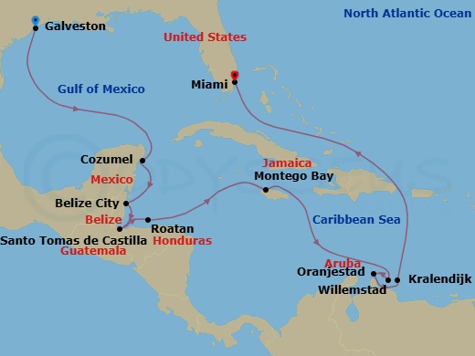 Itinerary map