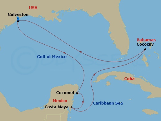 Itinerary map