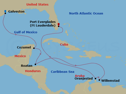 Itinerary map