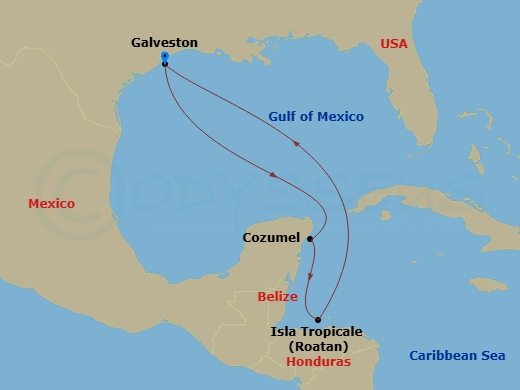 Itinerary map