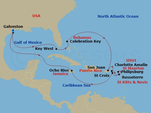 Itinerary map