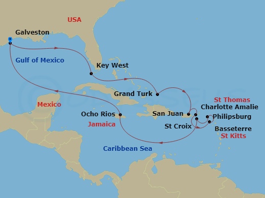 Itinerary map