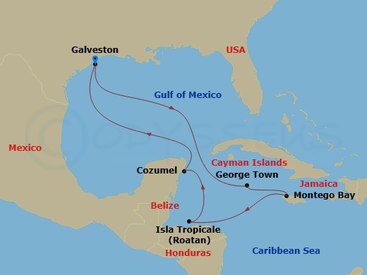 Itinerary map