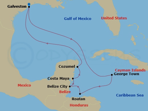 Itinerary map