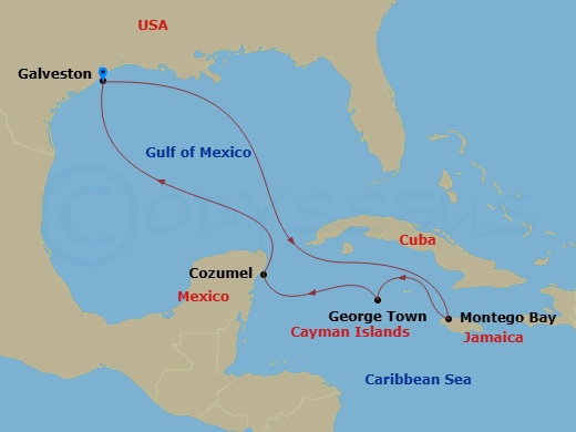 Itinerary map