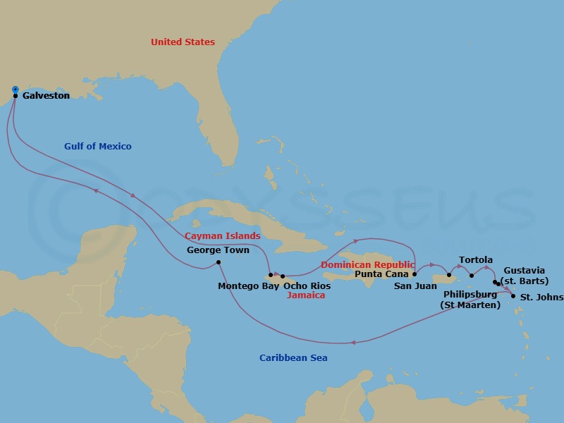 Itinerary map