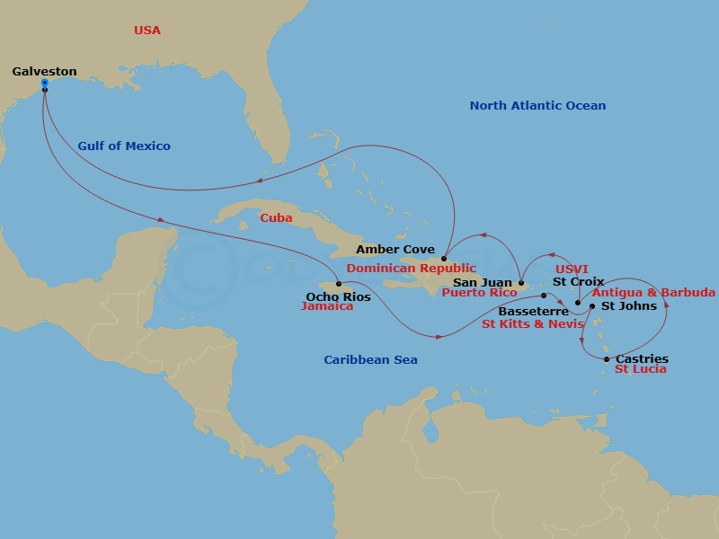 Itinerary map
