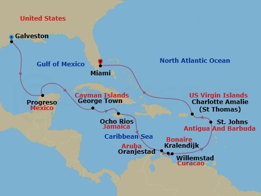 Itinerary map