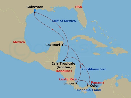 Itinerary map