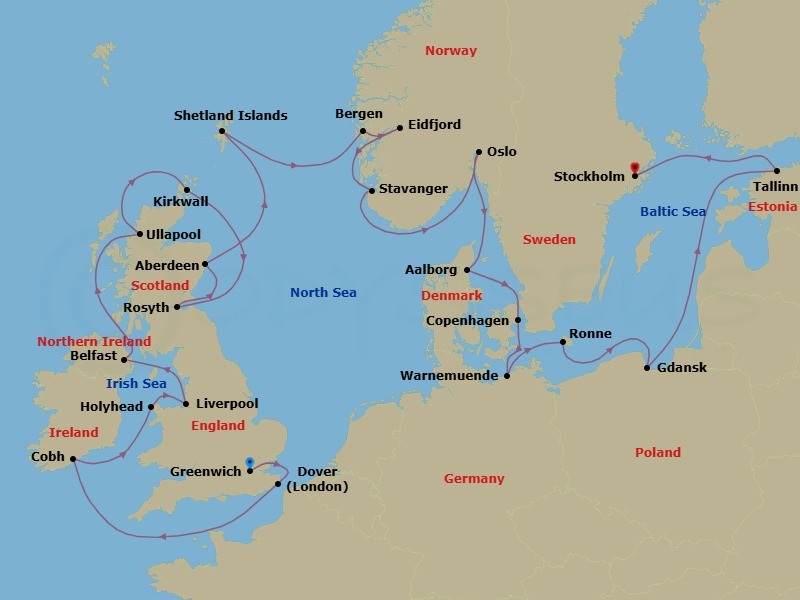 Itinerary map
