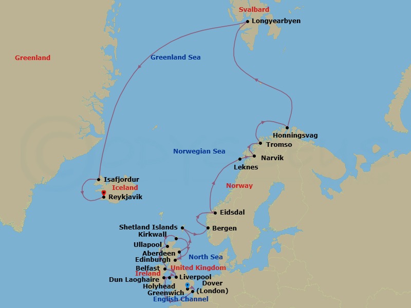 Itinerary map